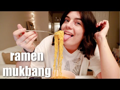 ASMR | chatty mukbang, slurpy mouth sounds | ASMRbyJ