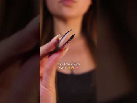 Plucking your eyebrows ⭐ #asmr #notalking #triggersforsleep #layeredsounds #personalattention