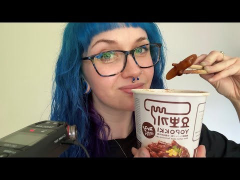 ASMR Eating Black Soybean Rice Cakes [Tteokbokki] BEST SAUCE EVER!!! ❗SUPER Chewy Eating Sounds❗