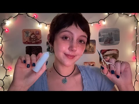 ASMR new year energy cleanse 🧡 clearing blocks (w/affirmations) ✨