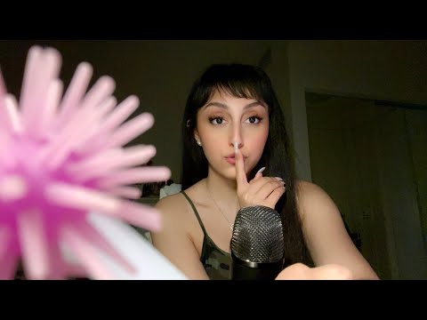 ASMR - My First Unintelligible Whispering!! (CUPPED Whispering & Hand Movements?) Extra Sensitive 👀