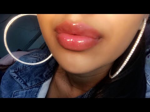 ASMR TINGLY TRIGGERS  (lipgloss application, inaudible whisper, whispering, hair brushing + more) 😍