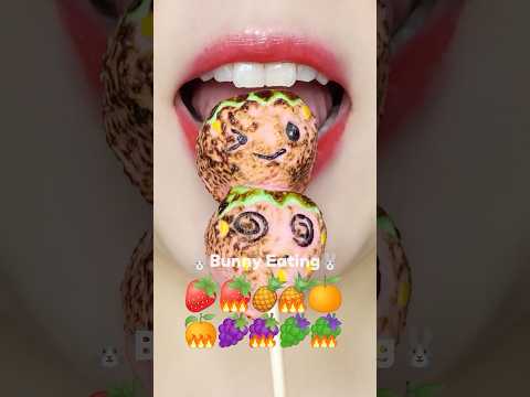 Fruit Marshmallow🍓🍊🍇 MUKBANG 과일 마시멜로우 이모지 먹방 (sped up)