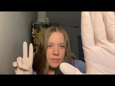 ASMR Fast 3 Minute Eye Exam (With Latex Gloves)