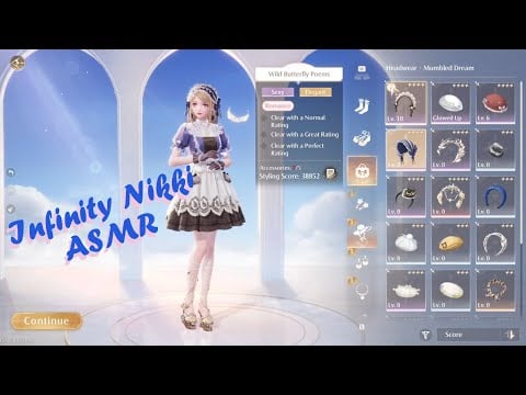 Infinity Nikki ASMR - My first ASMR Video! (Keyboard sounds, Clicking, Whispering, Gameplay)