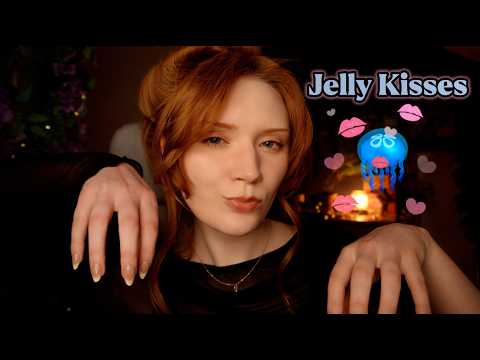 ASMR🪼Jellyfish mixed with Kisses😘 Clicky mouth sounds Slow Hand movements✨