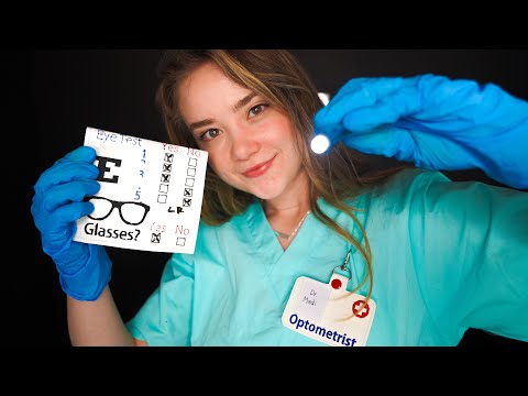 Relaxing Eye Doctor Exam ASMR Roleplay 👁 Glasses Fitting