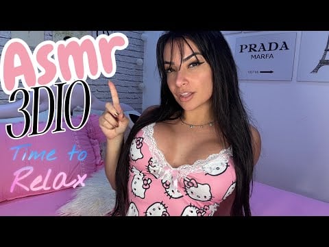 ASMR 3Dio Fluffy Ear Massage 🤍 Hand Sounds & Soft Mouth Sounds (Very Tingly)
