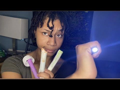 ASMR - Tampons and Hair Fixing (Leah)