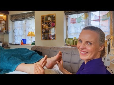 ASMR Reflexology to the Feet for Lower Back Pain | Unintentional ASMR Real Person