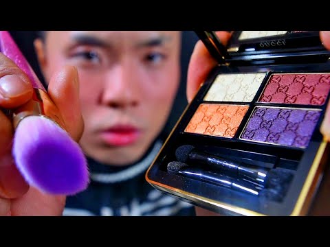 Realistic Makeup 💆🏻‍♀️ ASMR (Almost) No Talking: GUCCI Eyeshadow, Moschino Cushion, MAC