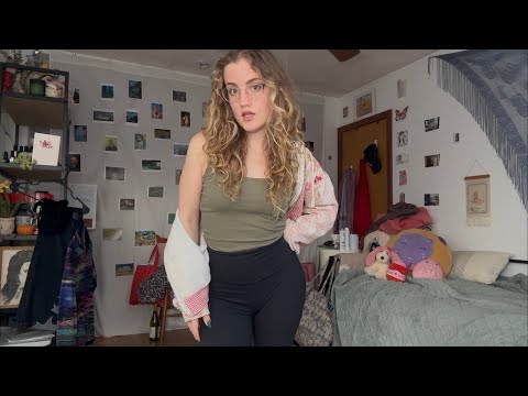 ASMR Fabric Scratching & Leggings (Not) Hot & Bothered grwm b/c it’s 30 degrees + Affirmations 💞