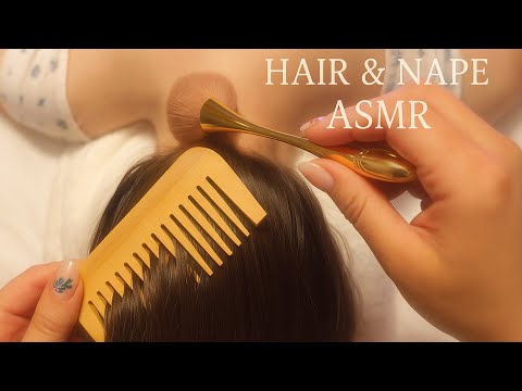 Ultimate Hair, Nape & Scalp ASMR | Wooden Comb Brushing + Tingly Scratching Sounds