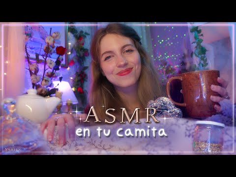 ASMR en TU CAMITA de ensueño 💜🧚🏼‍♀️ Tu amiga te prepara y ayuda a dormir 🌙 ☁【Atención Personal 】#13