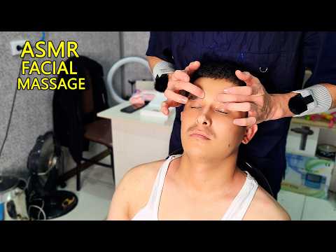 MASSAGE THERAPY ON CHAIR (Face Massage w ASMR Tools)