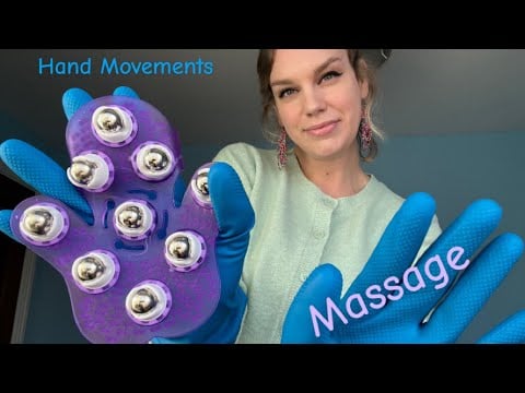 [ASMR] Fast & Aggressive Upper Body Massage With Rubber Gloves, Lotion And A New Roller
