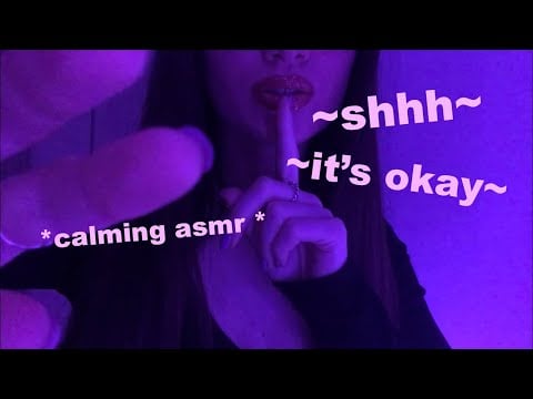 ASMR | Repeating "it's okay" & "shhh" | Tracing hand movements 👼🌛