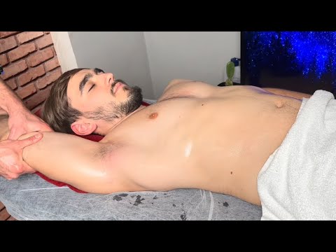 ASMR massage | chest and leg massage / relaxation massage