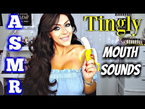 ASMR (MOUTH SOUNDS) Sticky Eating (Banana)