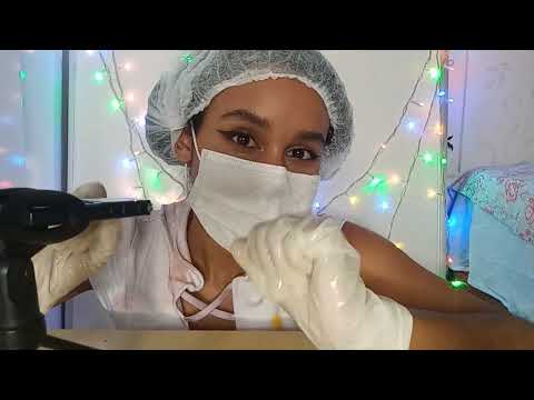 Relaxando com massagem de luvas e óleo corporal ASMR ( no talking )