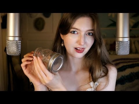 ASMR Tongue Flutters & Jar Sounds w/ Echo ⭐ Ear to Ear