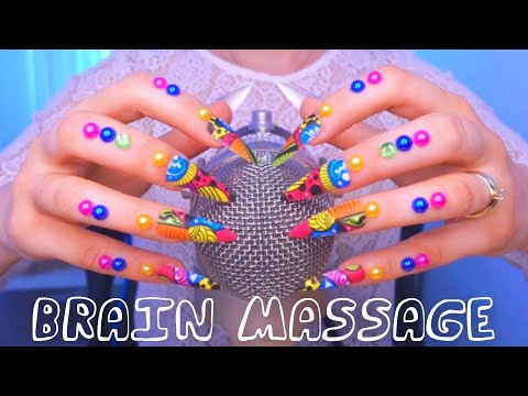 ASMR BEST BRAIN Massage😴✨Mic Scratching, Mic Tapping, Layered Sounds, Crunchy Sounds No Talking ASMR
