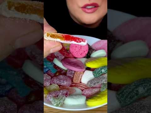 Trying Swedish CANDY #asmr #candy #gummy #food
