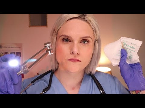 ASMR E.R Nurse Check Up, Cranial Nerve Exam & Wound Treatment