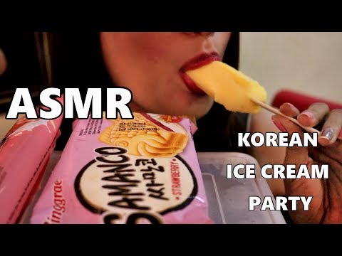 ASMR Korean Ice Cream Party Eating Show