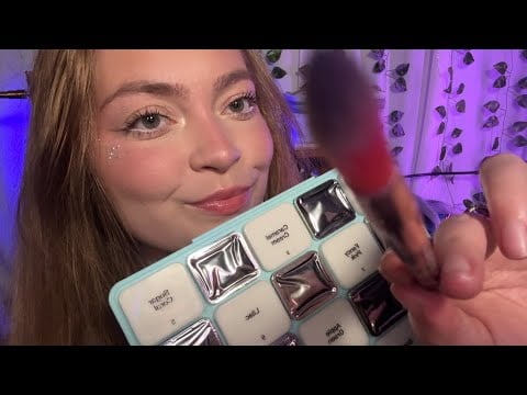 ASMR Face Painting With The VIRAL 5 Below Paints🖌️🎨💤
