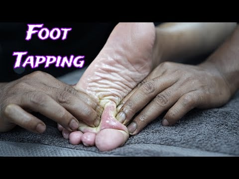 Tingly Foot Tapping ASMR Foot Massage | Closeup ASMR Foot Massage | Oily Foot Tapping ASMR Massage