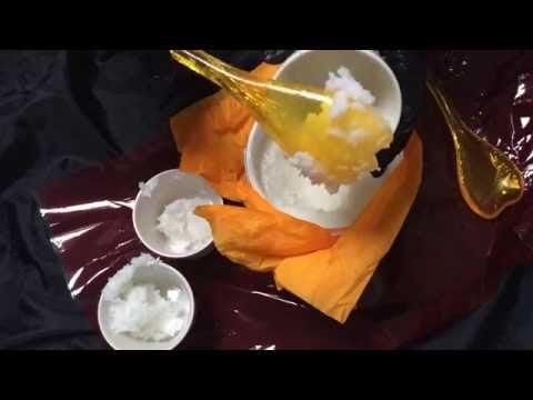 [ ASMR ] Black & White ( black latex gloves & coconut oil )