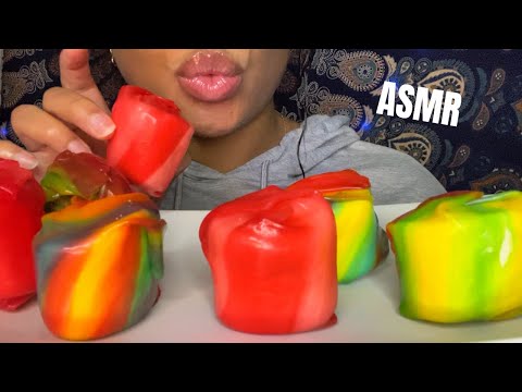 ASMR | Frozen Jumbo MARSHMALLOW in Fruit Roll Up