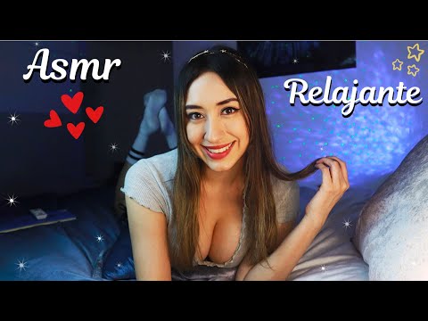 ASMR RELAJANTE desde MI CAMA 💖 Besitos, Visuales, Lectura susurrada 🌙 ASMR en ESPAÑOL para DORMIR
