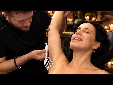 MOMENT ALL THE STRESS LEAVES HER BODY + Cracks & Refreshing Full Body Massage ASMR