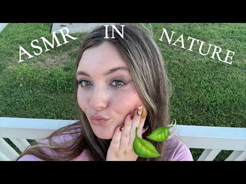 doing ASMR outside in NATURE & at the pool! 🍃💦 🌺 (so tingly)