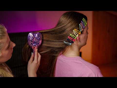 ASMR | Girl In The Back of Class Plays With Your Hair ✨ Brushing & Braiding (No Talking)