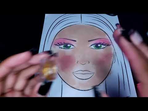 ASMR MAKE NO DESENHO COM SONS DE BOCA INTENSOS 🤤