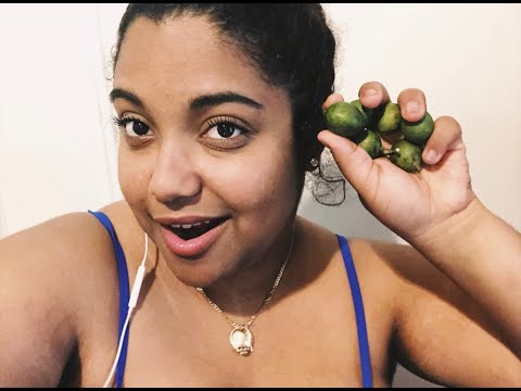 ASMR CLOSE WHISPERS  EATING LIMONCILLOS/QUENEPAS