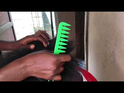 ASMR HAIR PARTING, HAIR CREAM SCALP MASSAGE ON MY SISTERS-WITH BUBBLEGUM