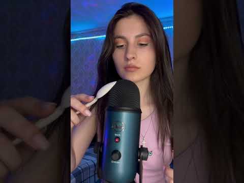 Asmr spoon on microphone