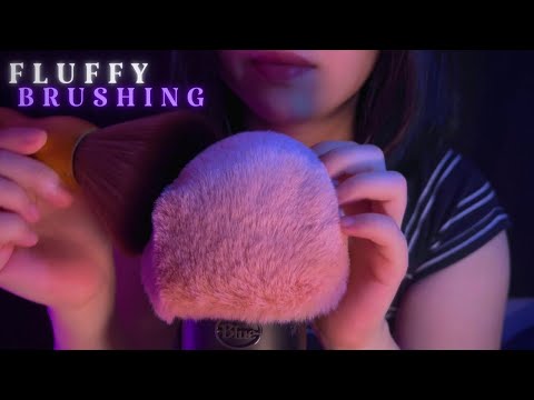 ASMR Fluffy Mic Brushing , Brain Massage , Sleepy , Brain Brushing , Tingles , No Talking