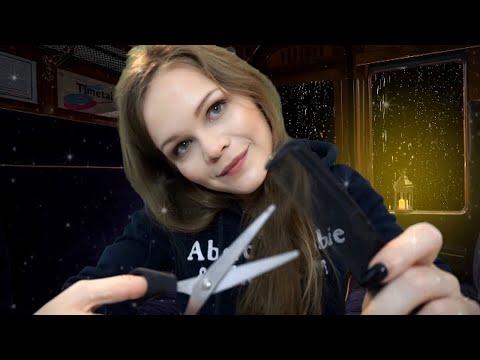 ASMR | Haircut, Brushing, Massage | RP | Polar Express Part 1