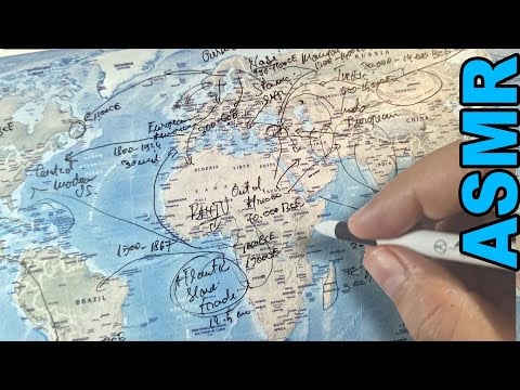 ASMR: History's Most Significant Migration Paths in Every Age | ASMR map tracing with facts