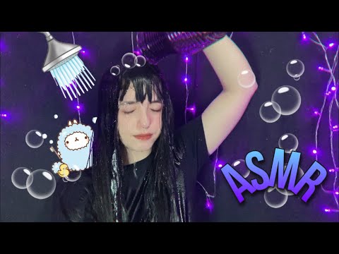 ASMR E-GIRL TOMANDO BANHO 🚿