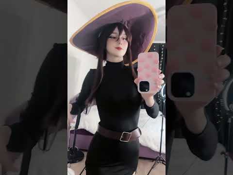 Megumin in dress and hat #cosplay #anime #cosplayer #konosuba #megumin