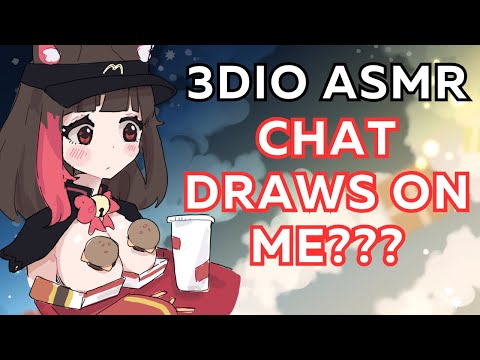 asmr stream #51 🌸 (3DIO - CHAT DRAWS ON ME)