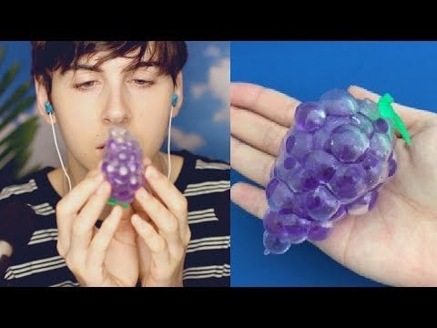 ASMR Cutting Open Grape Squishy