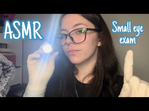 ASMR Mini eye exam | White CanSoft latex gloves 