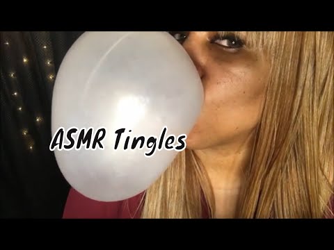 ASMR Tingles Gum Chewing + Blowing Bubbles Mouth Sounds